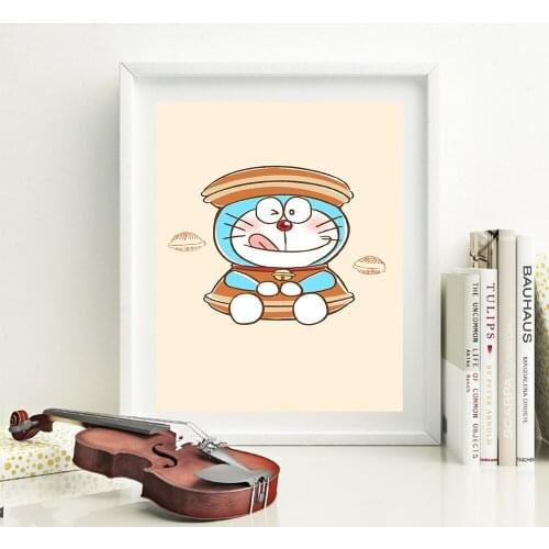 Hot Doraemon Landscape Poster Vintage Art Print Canvas Painting Picture Wall Paomtomg For Office Decor Paintings Wall Decor