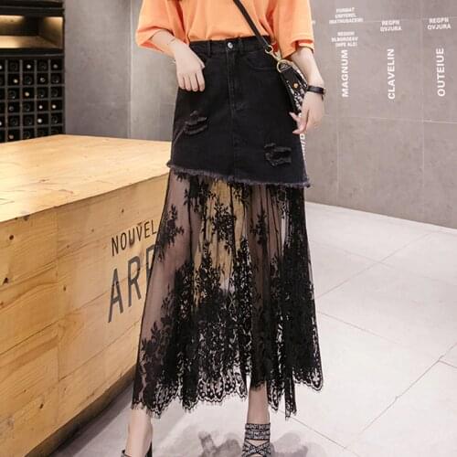 J-Bg Pink Denim Skirts For Women