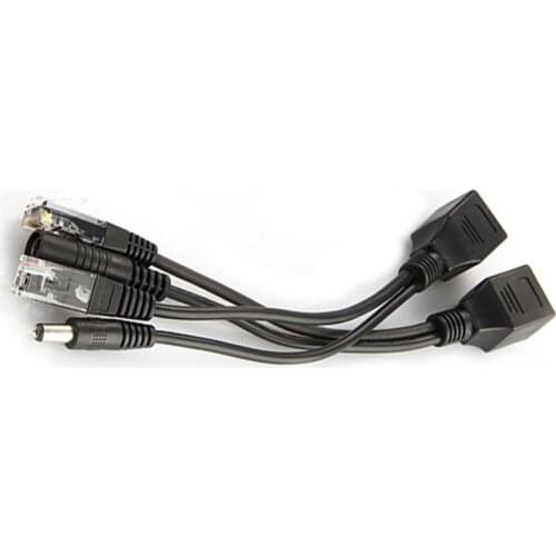 JIENUO CCTV POE Adapter Cable RJ45 Injector Splitter Network Power over Ethernet PoE Splitter