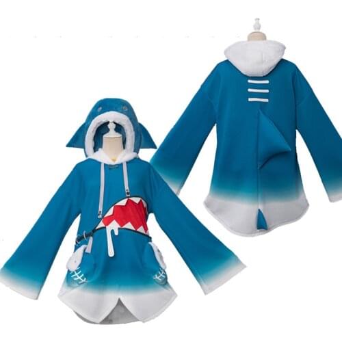 Cosplay Hololive English VTuber Gawr Gura Costume Full Sets Halloween Carnival Party Woman Girls Kawaii Shark Costumes C168M56