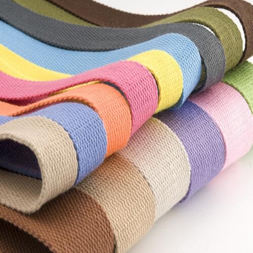 Meetee 5M 50mm 2mm Thick Webbing Cotton Canvas Webbings Ribbon for Backpack Shoulder Strap Belt Tape DIY Garment Sew Woven Band