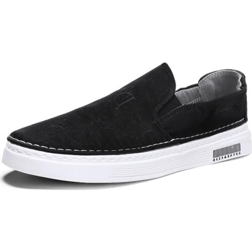 Fashion Slip-on Mens Canvas Shoes Breathable Lightweight Comfortable Men Shoes Summer Mens Casual Shoes Lazy Flat Shoes