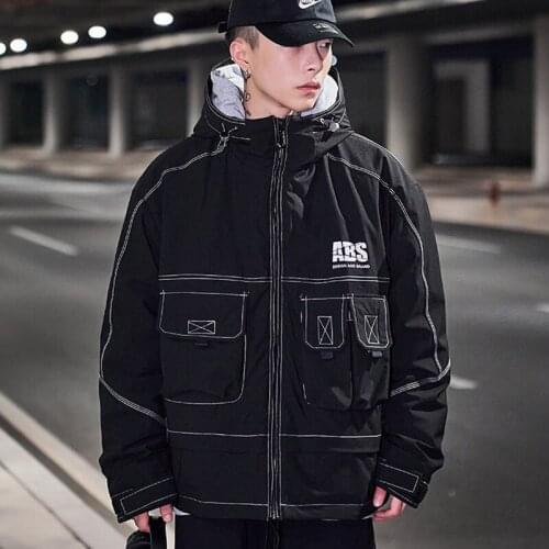 2020 New Arrival Top Fashion Male Money Down Jacket Man Original Brand Coat Winter Multi Bag Printed For Men