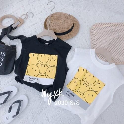 3 4 5 6 7 Years Toddler Boys T-shirts Casual Cartoon Printed Sleeveless Tops for Boy Kids Clothing Summer Baby Girl Tshirts New