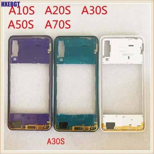 Front Middle Frame For Samsung Galaxy A10s A107 A20s A207 A30s A307 A50s A507 A70s A707 Panel Bezel Housing Cell Phone Holder