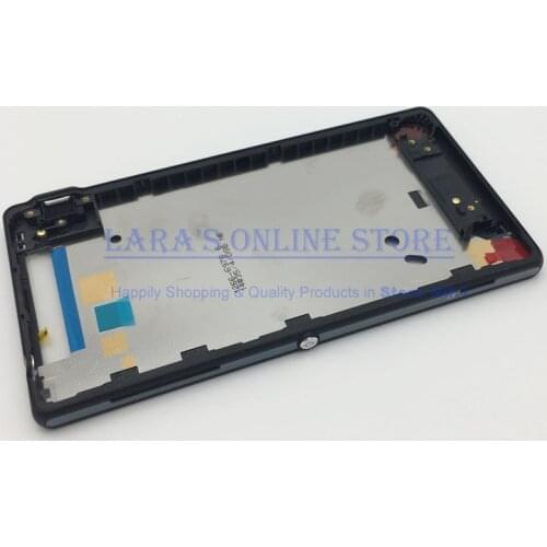 Genuine Middle Frame Bracket Panel Metal Chassis Bezel LCD Plate With Power Button For Sony Xperia ZL L35H C6502 C6503