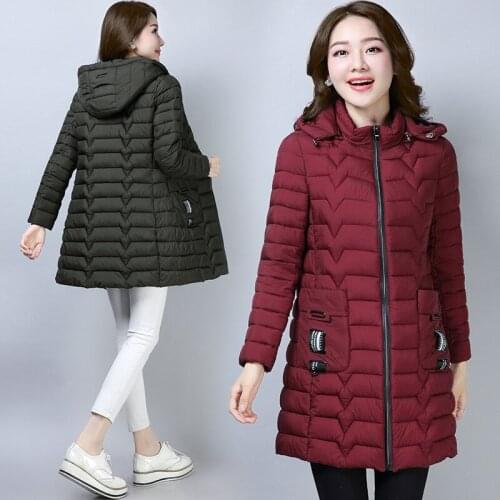 Down Cotton Padded Winter Jacket Women Plus Size Korean Parka Black Coat Woman Camperas Mujer Abrigo Invierno 2020 KJ406