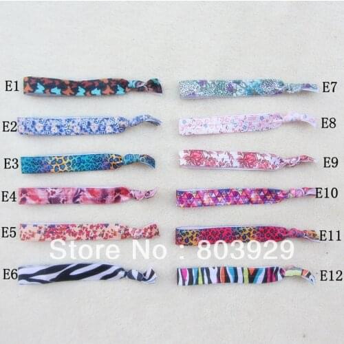5/8" Leopard Printed FOE Hair Ties Handmade Hair Tie Elastic Hair Tie
