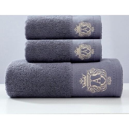 Luxury Cotton Bath Towels for Adults Set Crown Towels Bathroom Absorbent Soft Household Travel Gym Face Towel Bathtowel 70x140cm