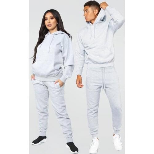 New Ladies Hoodie Set Sportswear Pullover Set Wool Hoodie + Sweatpants Jogging Mens Pullover 3XL Sports Suit Mens Solid Color
