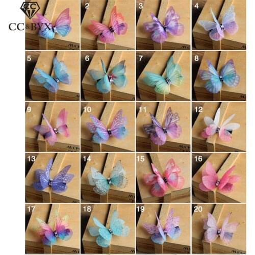 CC wedding jewelry buy 1 get 1 for free hairgrips hairpins butterfly fairy accessories bridal engagement double layer diy mq012