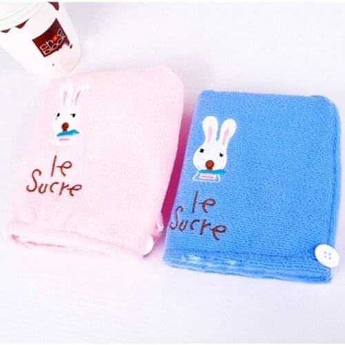 Pink Fast Dry Hair Cap Lovely New Style Hair Dry Napkin Turban Microfiber Hat Towel Towels Bathroom Bathroom Towels
