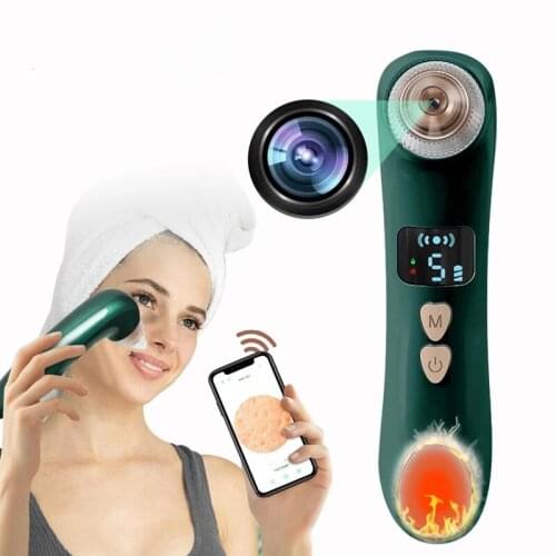 Usb Rechargeable Visual Blackhead Remover Facial Pores Black Head Cleaner Vacuum Suction 5 Mega-pixel Wifi Microscope Camera