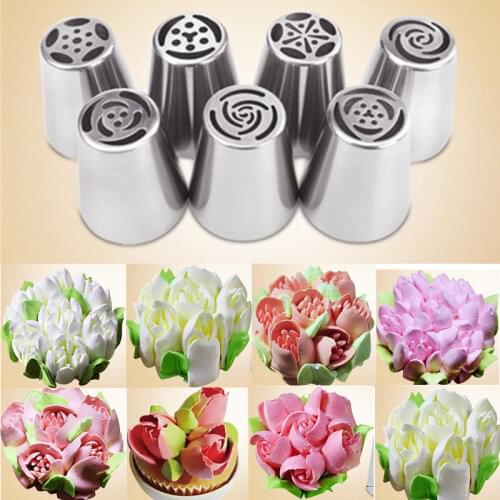 1PC Food-Grade Stainless Steel Flower Cream Icing Piping Nozzles Tips Pastry Cake Baking Decoration Tool