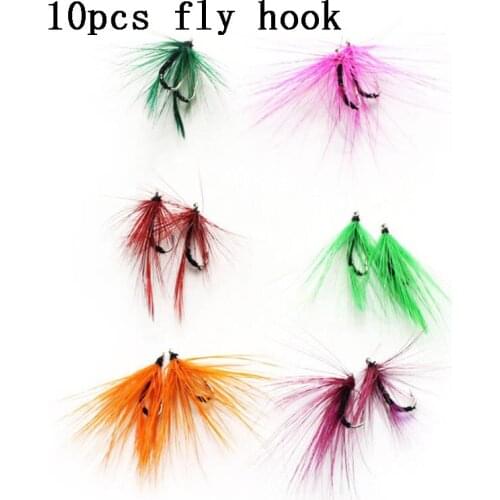 10Pcs/lot Insects Flies Fly Fishing Lures Bait Fish Tackle With Super Sharpened Crank Hook Perfect Decoy Fly lure Baits Pesca