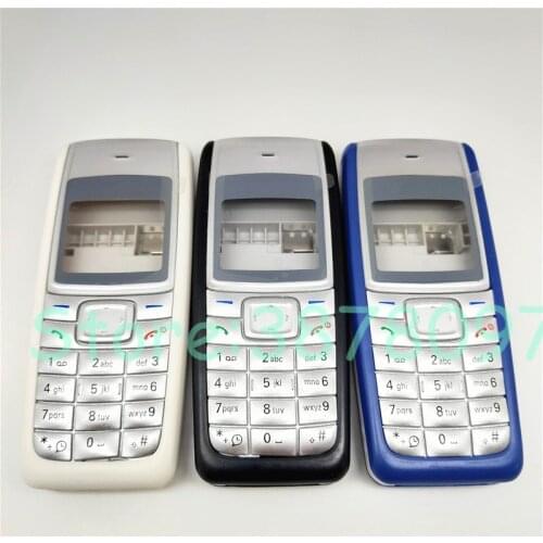 10Pcs/Lot Full Housing Back Cover For Nokia 1110 1112 Battery Cover Rear Case Housing Middle Frame English Keyboard Button+Logo