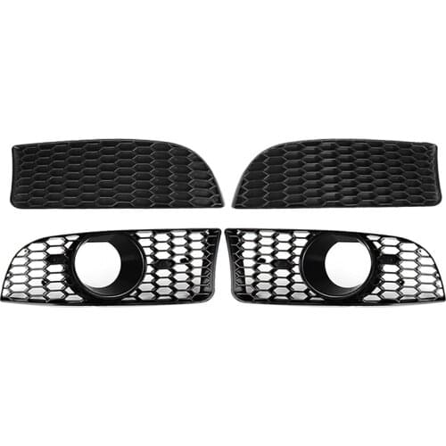 2X Car Front Grille Grill Lower Bumper Fog Light Cover Trim For-BMW E90 E91 E92 E93 2004-2012 M3 Style