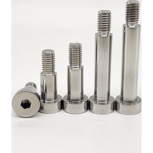 2pcs M5 stainless steel Allen shoulder screws shaft scapular plug screw equal height limit bolt bar diameter 6mm 4mm-65mm long