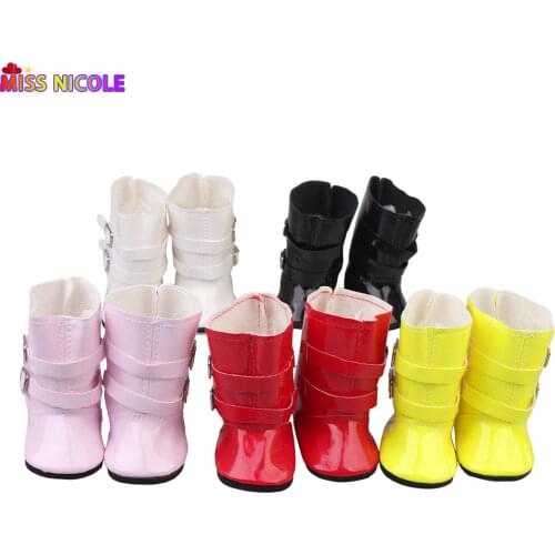 2020 New Design Fashion Double Buckle Out Boots 1/6 Shoes For 18 Inch American bjd Doll Elegant Dolls Shoes For Girl Gift