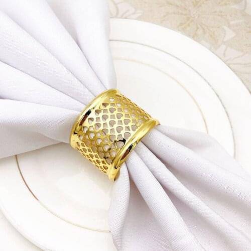 6pcs/lot New hollow love napkin ring alloy napkin buckle holiday party napkin ring desktop decoration supplies