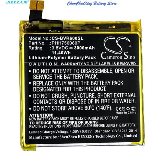 Cameron Sino 3000mAh Battery PHH756060P for BLACKVIEW BV6000, BV6000S