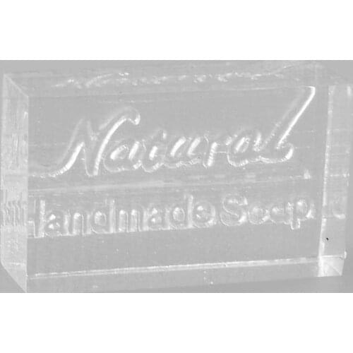 Acrylic Rectangle Natural Word Handmade Soap Stamping Stamp Seal Mold Craft DIY