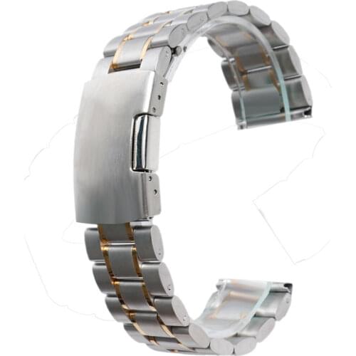 Stainless Steel Solid Link Watches Band Watch Strap Men Women Replacement Wrist Bracelet 18/20/22mm