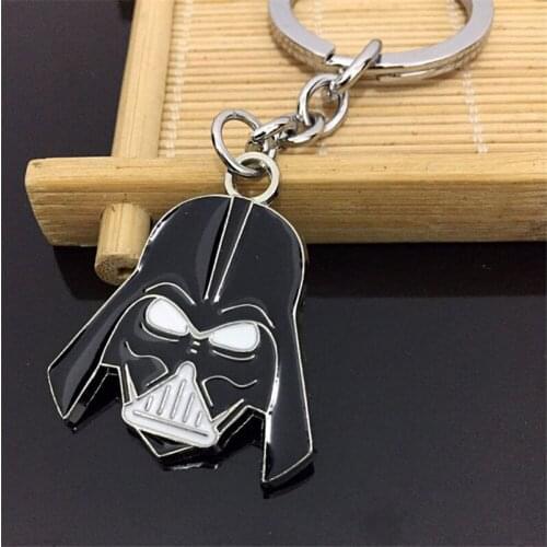 Hot Movie Darth Vader Logo Pendant Keychain Vintage Alloy Enamel Key Chains 12pcs/lot