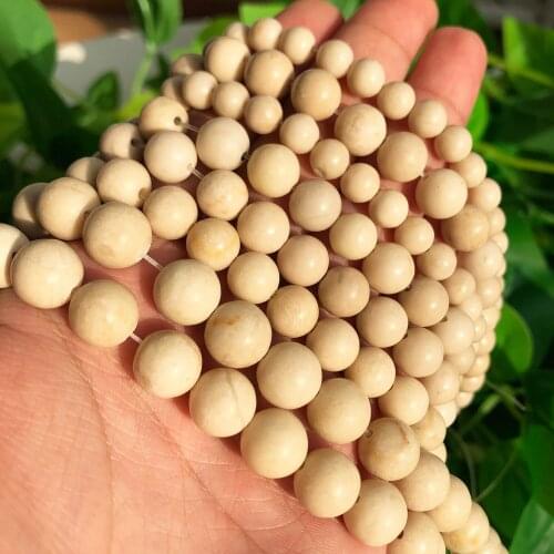 4/6/8/10mm Natural Stone Beige Jaspers Beads Round Loose Spacer Beads For Jewelry Making Findings Bracelet Necklace Accessories