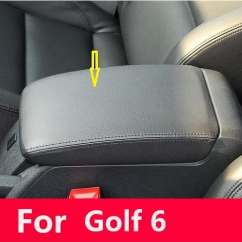 For Volkswagen Golf 6 2009-2013 Customzied Microfibre Leather Center Armrest protect Cover car interior Direct installation