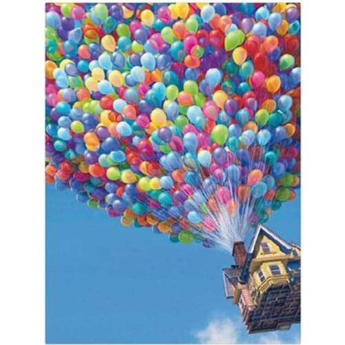 CraftArtGo 5D Diamond Embroidery Hot Air Balloon Full Square Round Rhinestone Mosaic Painting Cross Stitch Flowers Diamond Kit