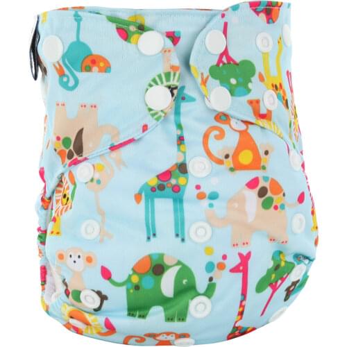 Baby show reusable diaper Adjustable cloth diapers Baby washable leak-proof diapers with two diapers inside Diapers for children
