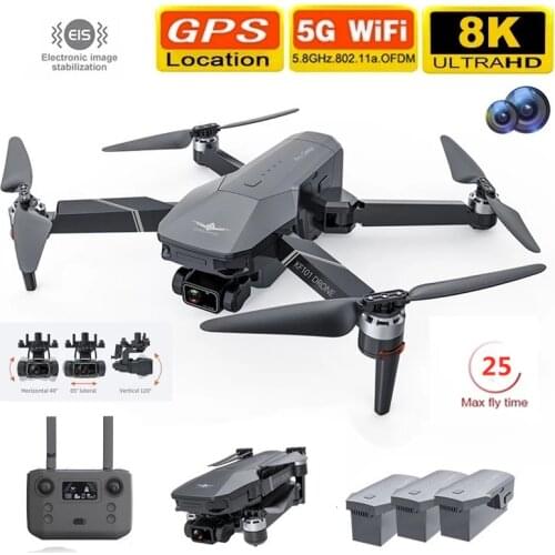 NEW GPS Drone 8k HD EIS Camera Anti-Shake 3-Axis Gimbal 5G Wifi FPV RC Foldable Quadcopter Brushless Motor Outdoor Toys