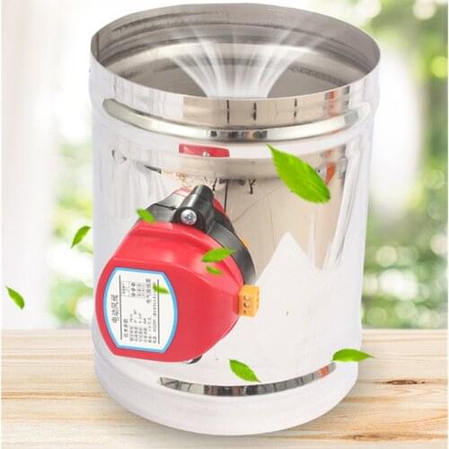 AC Stainless Steel Electric Air Solenoid Valve Air Duct Motorized Damper Valve for Ventilation Pipe Valve