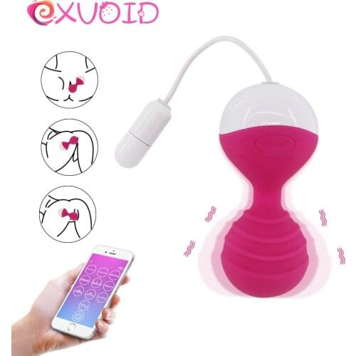 EXVOID APP Control Viginal Ball Vibrator G-Spot Massager Sex Toys for Women 10 Speeds Vibrator Vaginal Tight Exercise Kegel Ball
