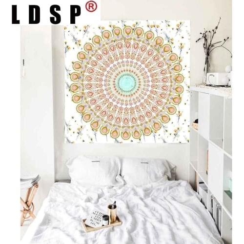 LDSP Home Decor Mandala Bohemian Pattern Wolf Tapestry Meditation Goddess Tapestry Indian Wall Art Backdrop for Apartment