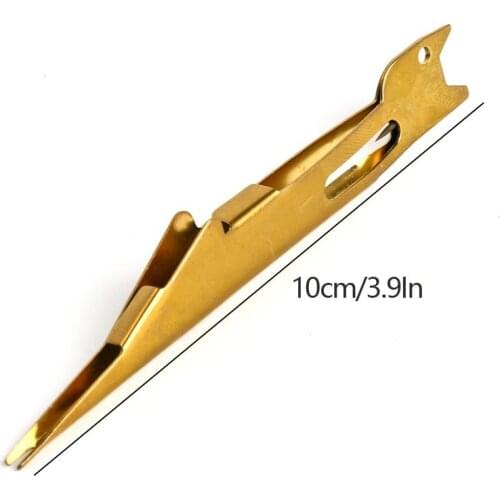 Tie-fast Tying Tool Strand knotter Fishing line knotter Tackle Metal with Through Needle Fishing Supplies