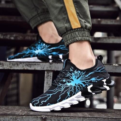 Trend Men and Women Running Shoes Outdoor Casual Sneakers Breathable and Lightweight Training Shoes with Lace-up Non-slip Sole