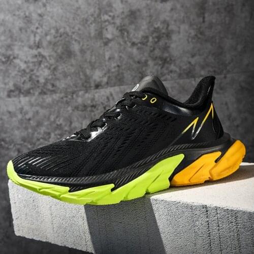 Trendy Mens Running Shoes Breathable Sneakers High Quality Hard-wearing Jogging Shoes Outdoor No-slip Training Shoes Zapatillas