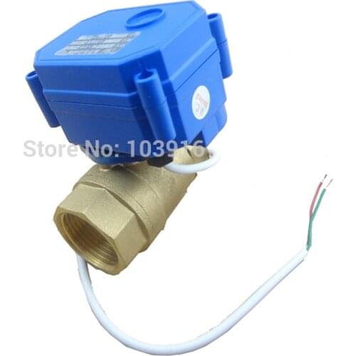 Motorized ball valve DN20, 3/4" (reduce port) , electrical valve, 2 way motorized valve