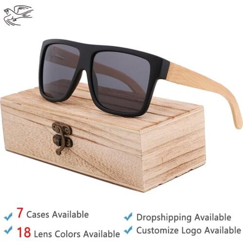 Promotional Men Bamboo Sunglasses Eyewear for Mens Shades Fishing Sunglasses for Men Polarized UV Protection Retro Vintage GB160