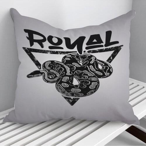 Ball Python Royal Print Throw Pillows Cushion Cover On Sofa Home Decor 45*45cm 40*40cm Gift Pillowcase Cojines Dropshipping