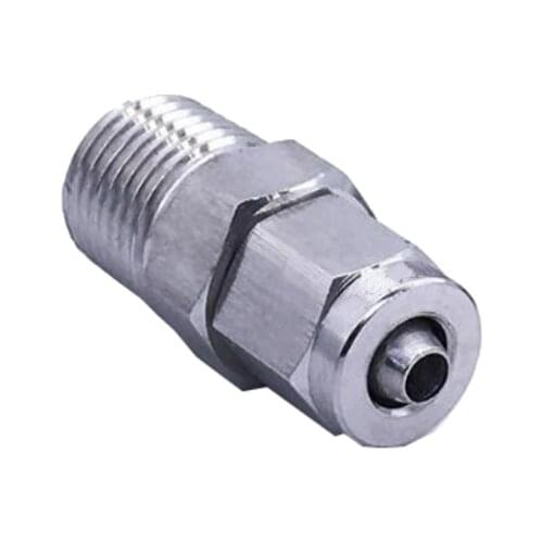 Stainless Steel SS 304 quick connectors Pipe Fittings Threaded Male Connector 4 6 8 10mm Tube OD X BSPP Thread