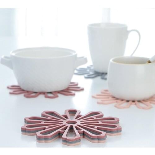 2019 Newest Rubber Kitchen Placemat for Dining Table Mats Heat-resistant Pot Holder Cup and Mugs Drink Coaster Insulation Pad
