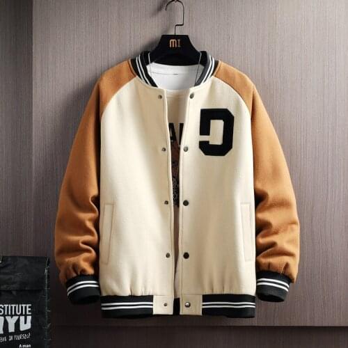 Plus Size 5XL New Arrival Brand Patchwork Single Breasted Appliques Bomber Jacket Men 2021 Fashion Baseball Casual Coat