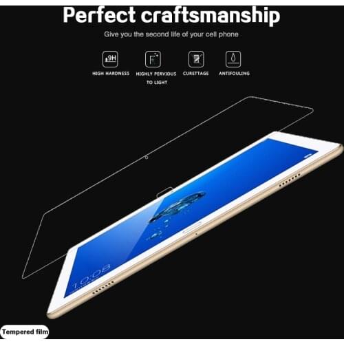 0.33mm Clear Premium Tempered glass film For Huawei Honor Waterplay HDN-L09 10.1" Tablet LCD Screen Protector Film + Clean Tools