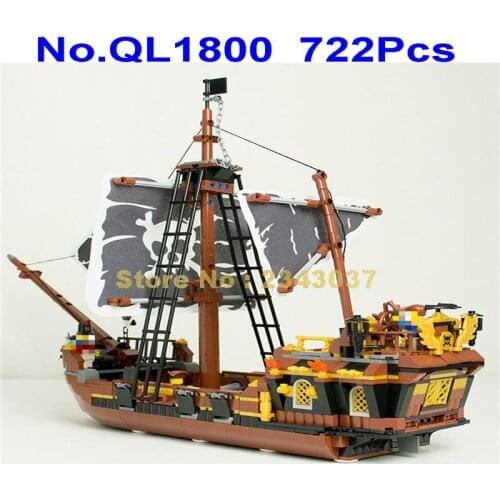 Ql1800 722pcs God Of Storm Pirate Ship 4 Building Blocks Toy
