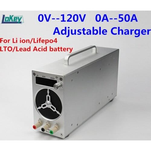 0V to 125V 0A to 50A Adjustable Charger for Li-ion Lifepo4 LTO lead acid Battery 48V 60V 72V 84V 96V 108.8V 20A 30A 40A charger
