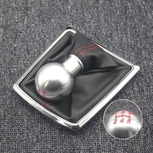 QDAEROHIVE Carbon Fiber Suede Gear Shift Knob Gear Shifter Pen Head Ball MT for Ford Focus 2 MK2 2005-2013