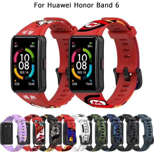 Sport Silicone Watchband for Huawei Honor Band 6 Wrist Strap SmartWatch Bands Bracelet Adjustable Colorful